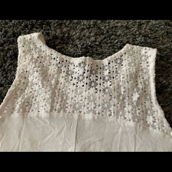 Old Navy White Tank Blouse Sz Small (bin1) - Picture 5 of 8